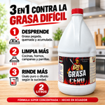 Desengrasante multisuperficie  fórmula  concentrada.